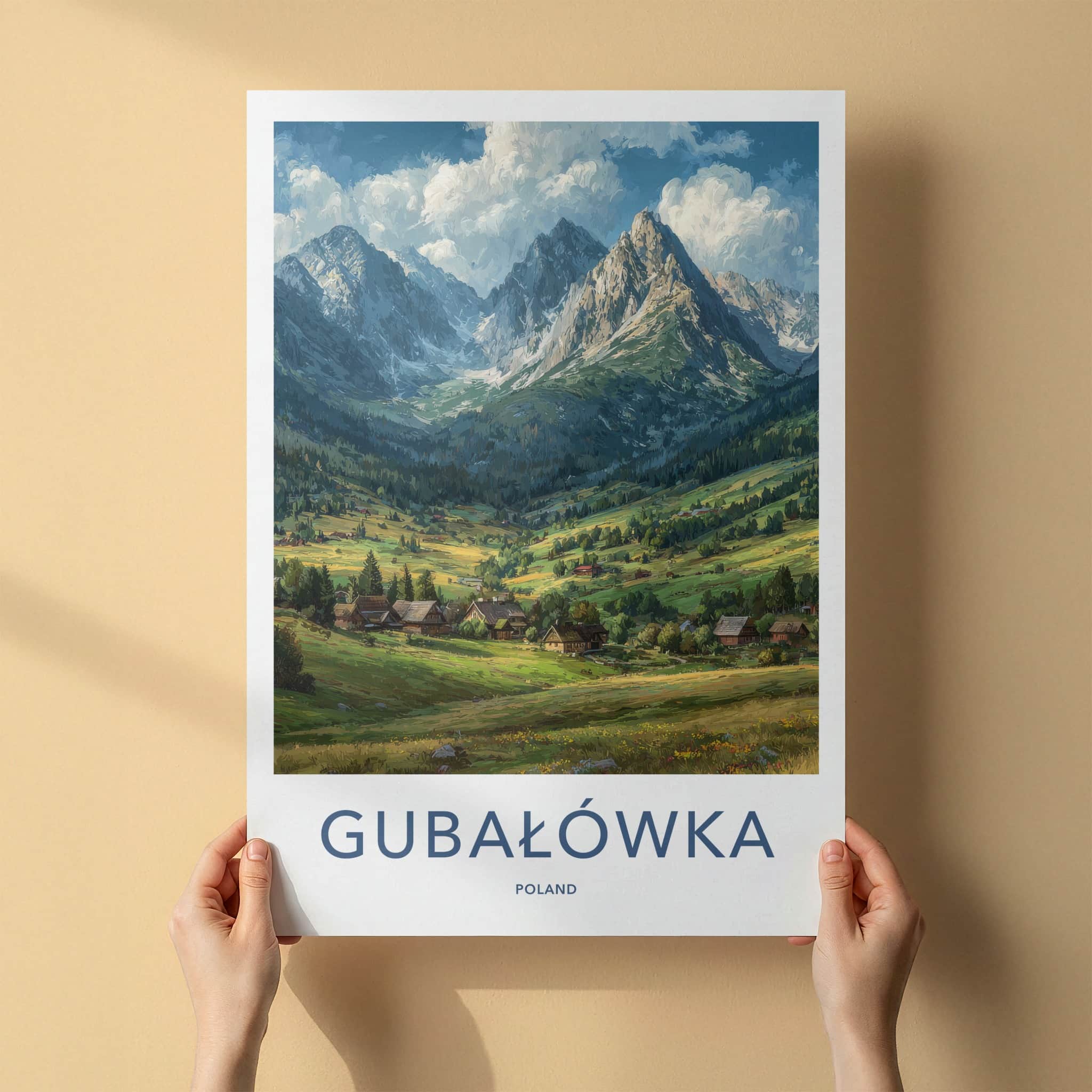 Gubalowka Poster - Poland Travel Art - Lush Valley Village Wall Decor