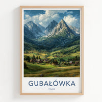 Gubalowka Poster - Poland Travel Art - Lush Valley Village Wall Decor