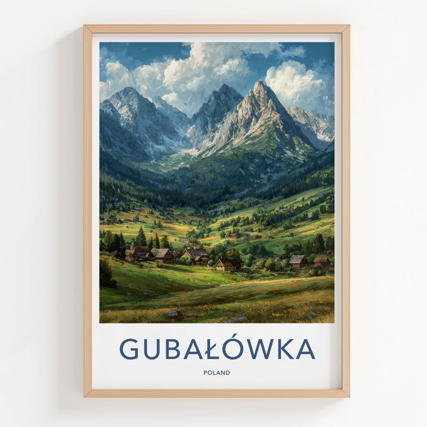 Gubalowka Poster - Poland Travel Art - Lush Valley Village Wall Decor