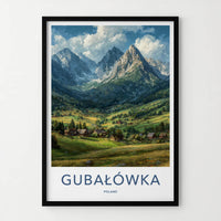 Gubalowka Poster - Poland Travel Art - Lush Valley Village Wall Decor