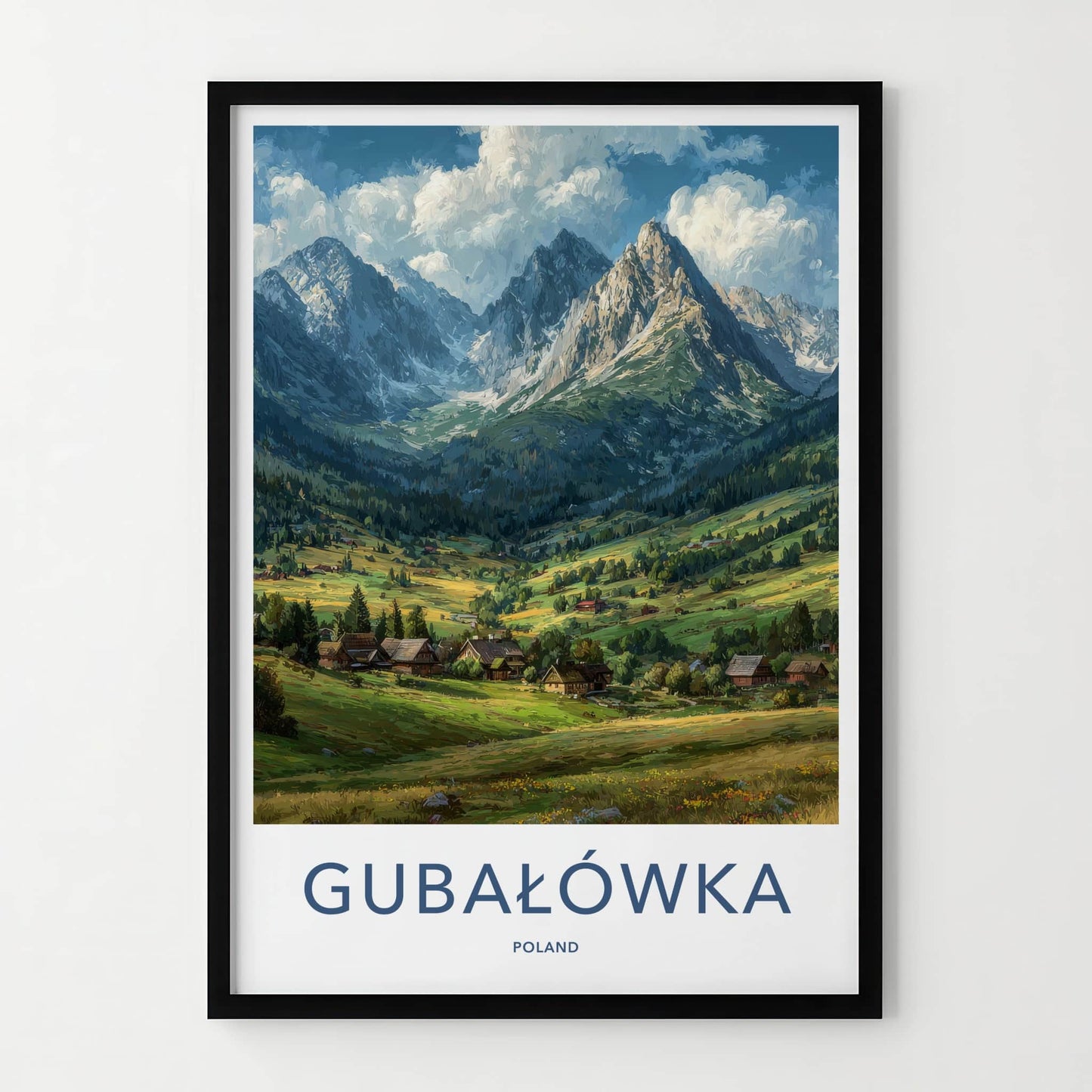 Gubalowka Poster - Poland Travel Art - Lush Valley Village Wall Decor