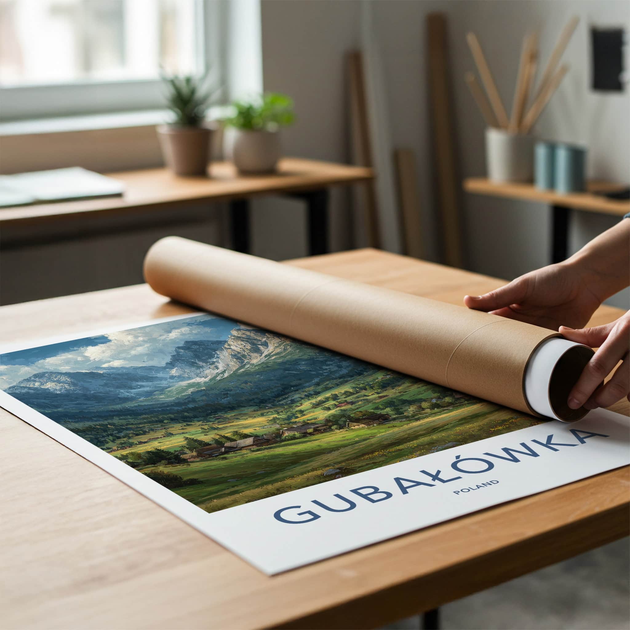 Gubalowka Poster - Poland Travel Art - Lush Valley Village Wall Decor