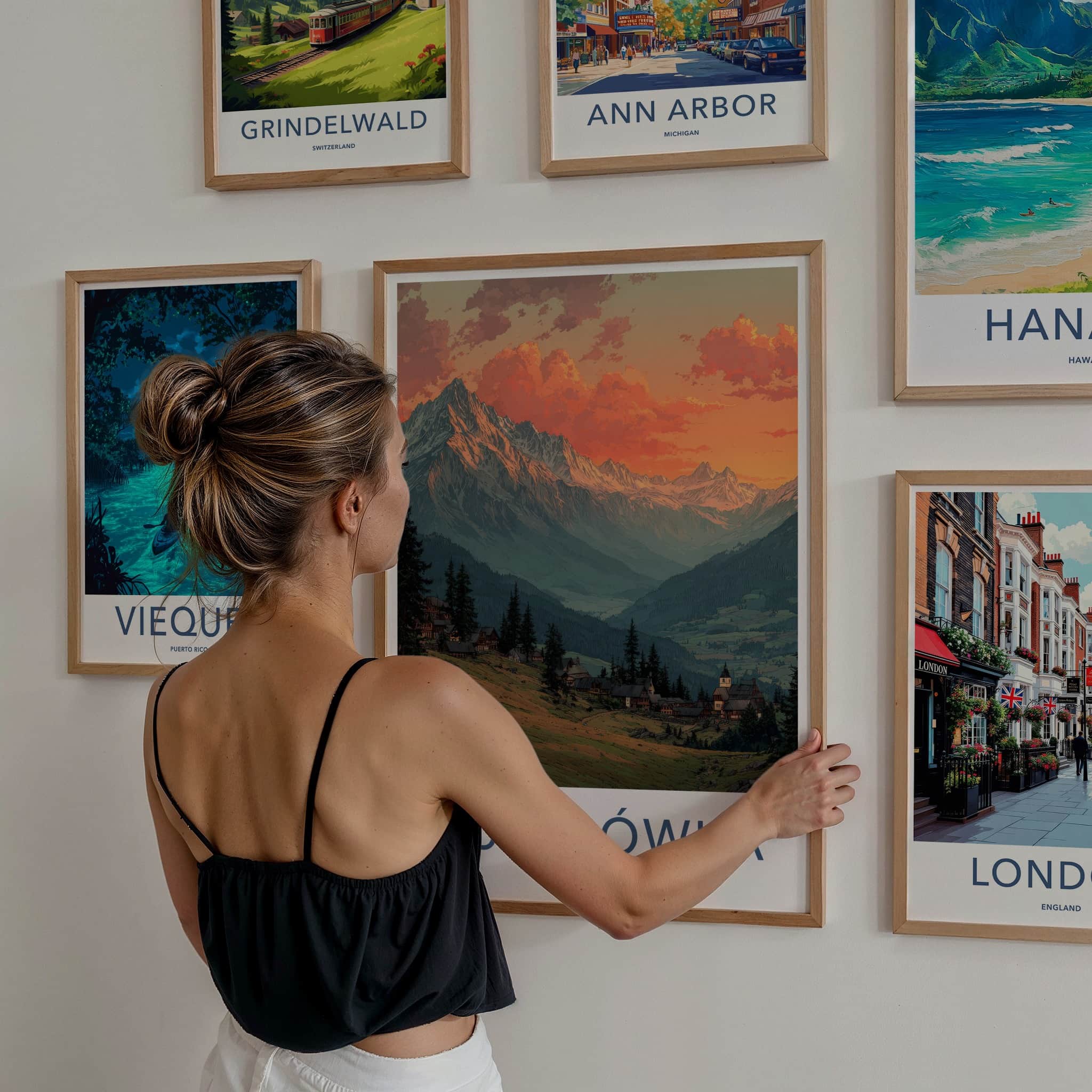 Gubalowka Poster - Poland Travel Art - Mountain Village Sunset Home Decor