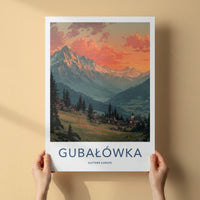 Gubalowka Poster - Poland Travel Art - Mountain Village Sunset Home Decor