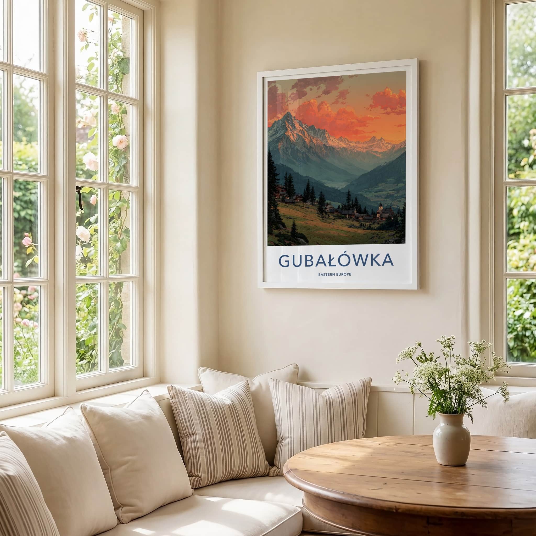 Gubalowka Poster - Poland Travel Art - Mountain Village Sunset Home Decor