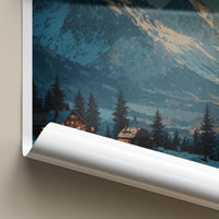 Gubalowka Poster - Poland Travel Art - Snowy Mountain Night Home Decor