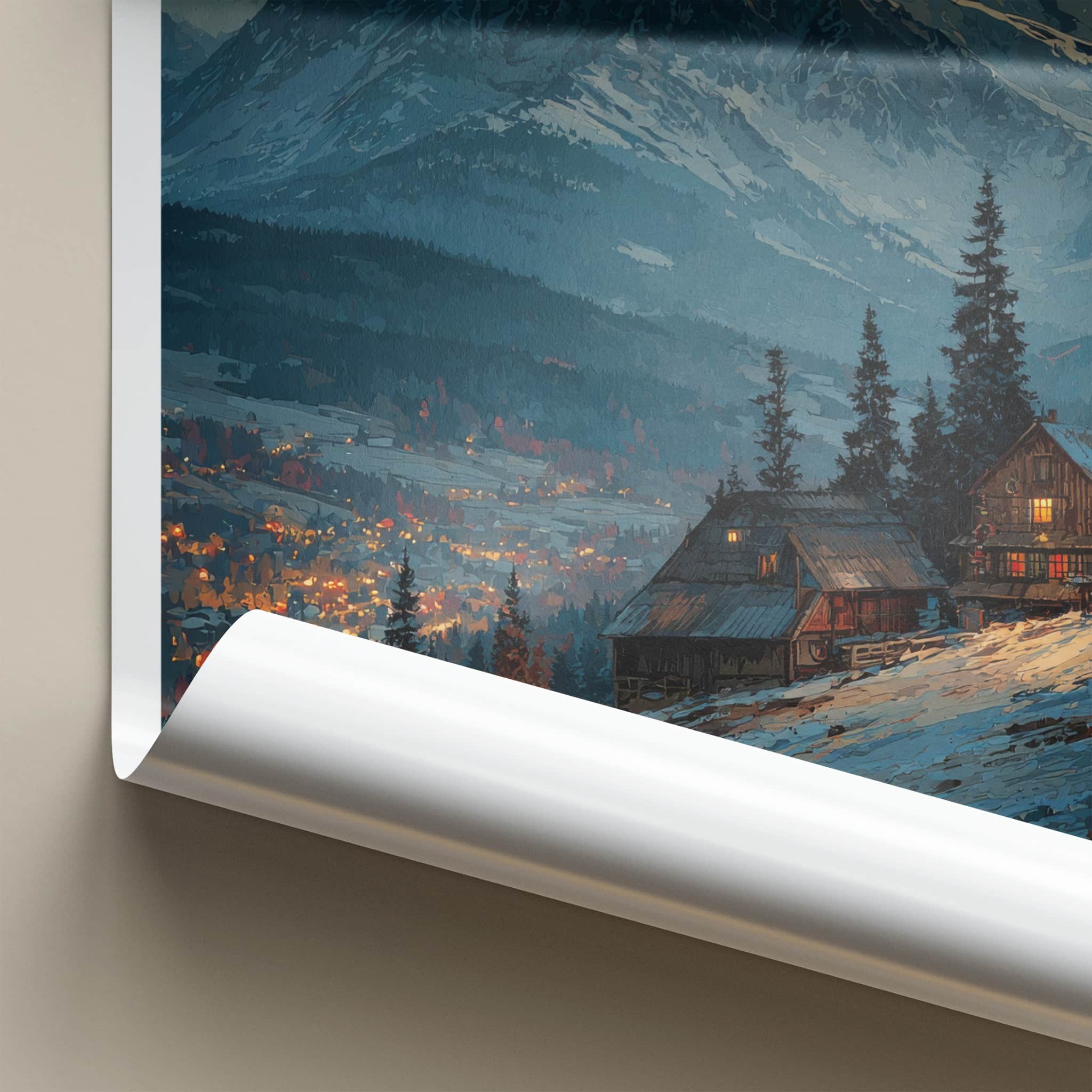 Gubalowka Poster - Poland Travel Art - Snowy Mountain Village Home Decor