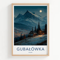 Gubalowka Poster - Poland Travel Art - Snowy Mountain Village Home Decor