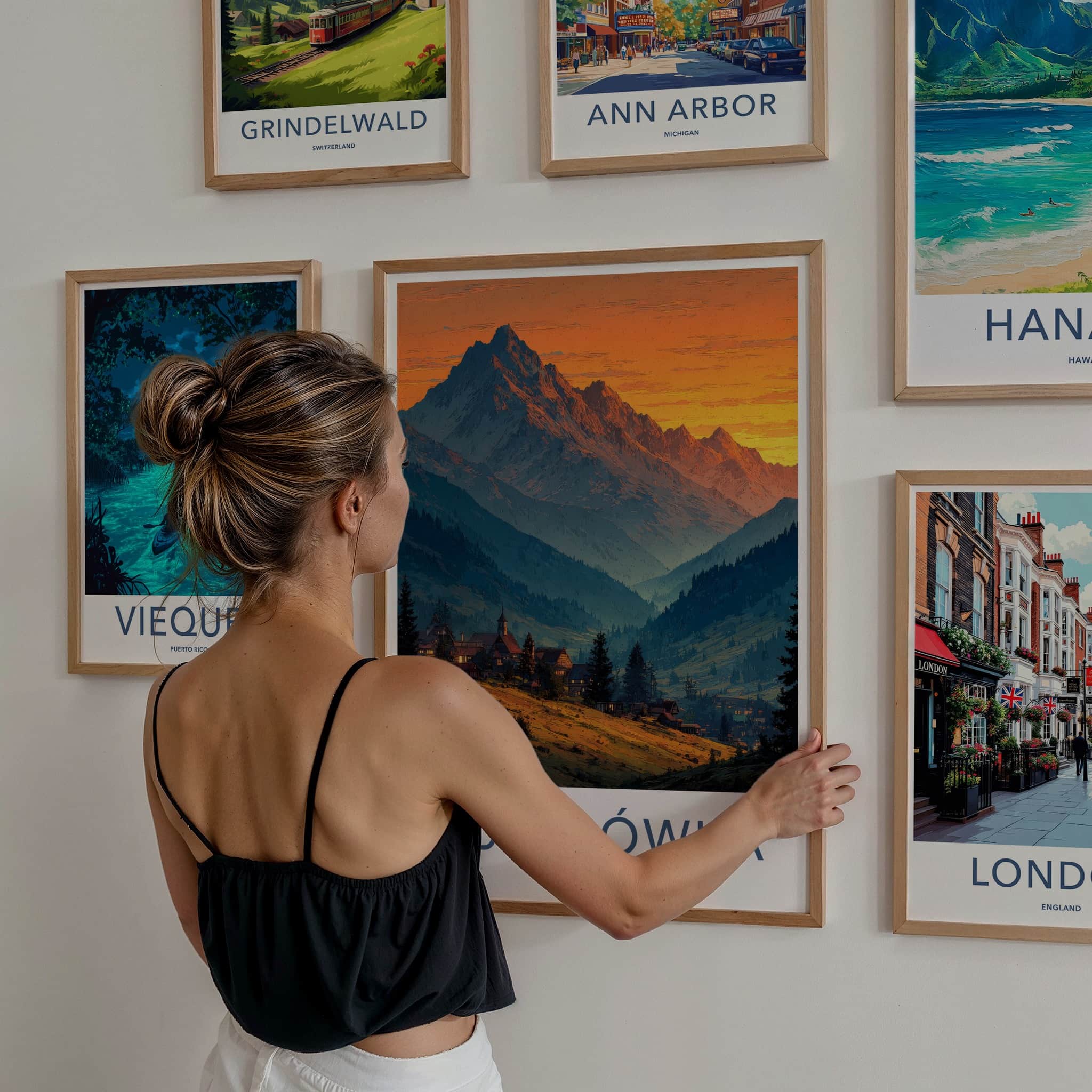 Gubalowka Poster - Poland Travel Art - Sunset Mountain Village Home Decor