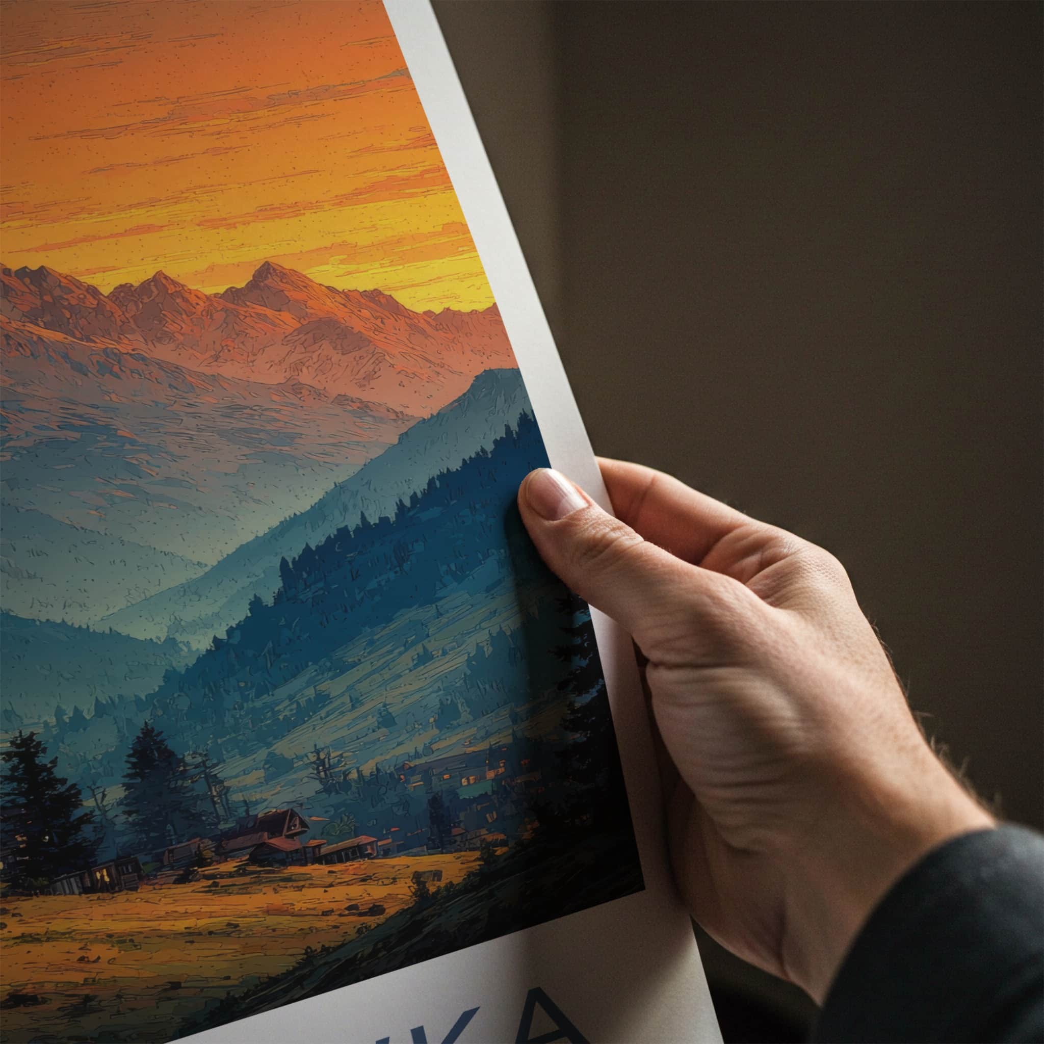 Gubalowka Poster - Poland Travel Art - Sunset Mountain Village Home Decor