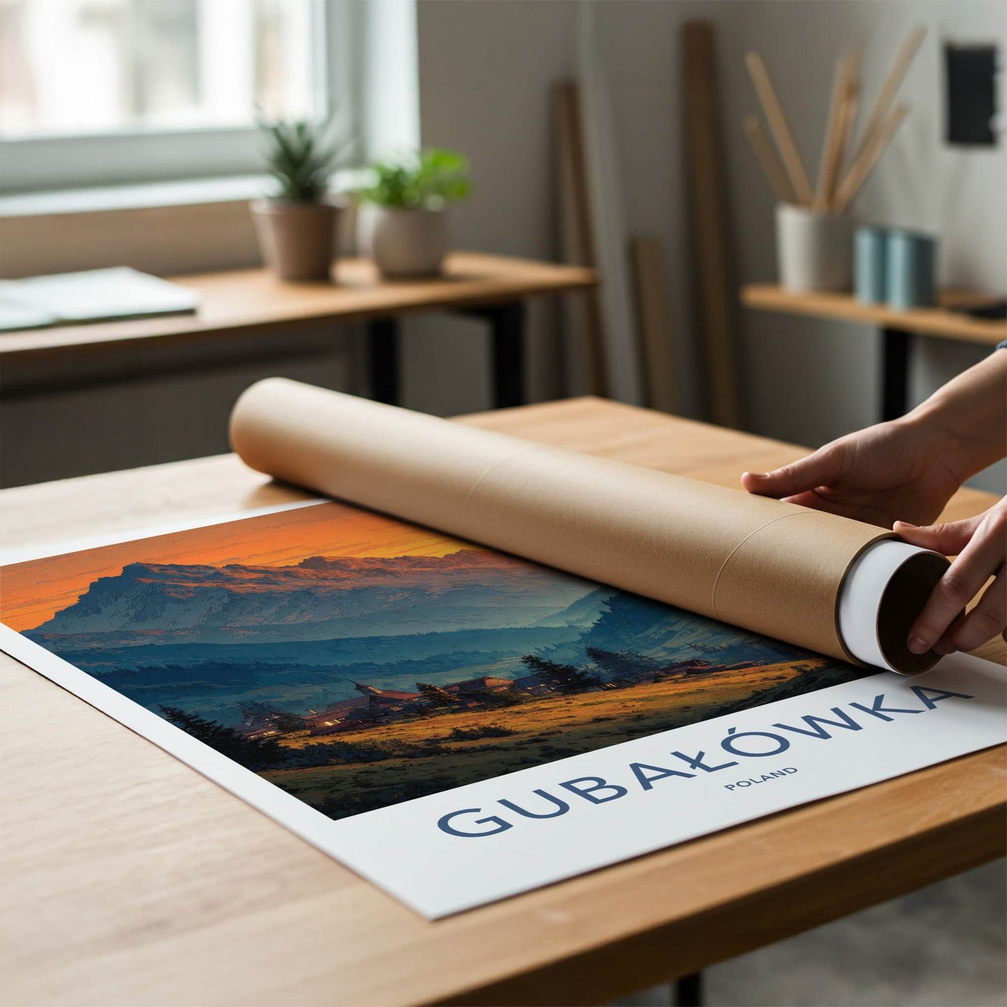 Gubalowka Poster - Poland Travel Art - Sunset Mountain Village Home Decor