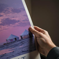 Gujarat Poster - India Travel Art - Gujarat Purple Sky Camel Wall Decor