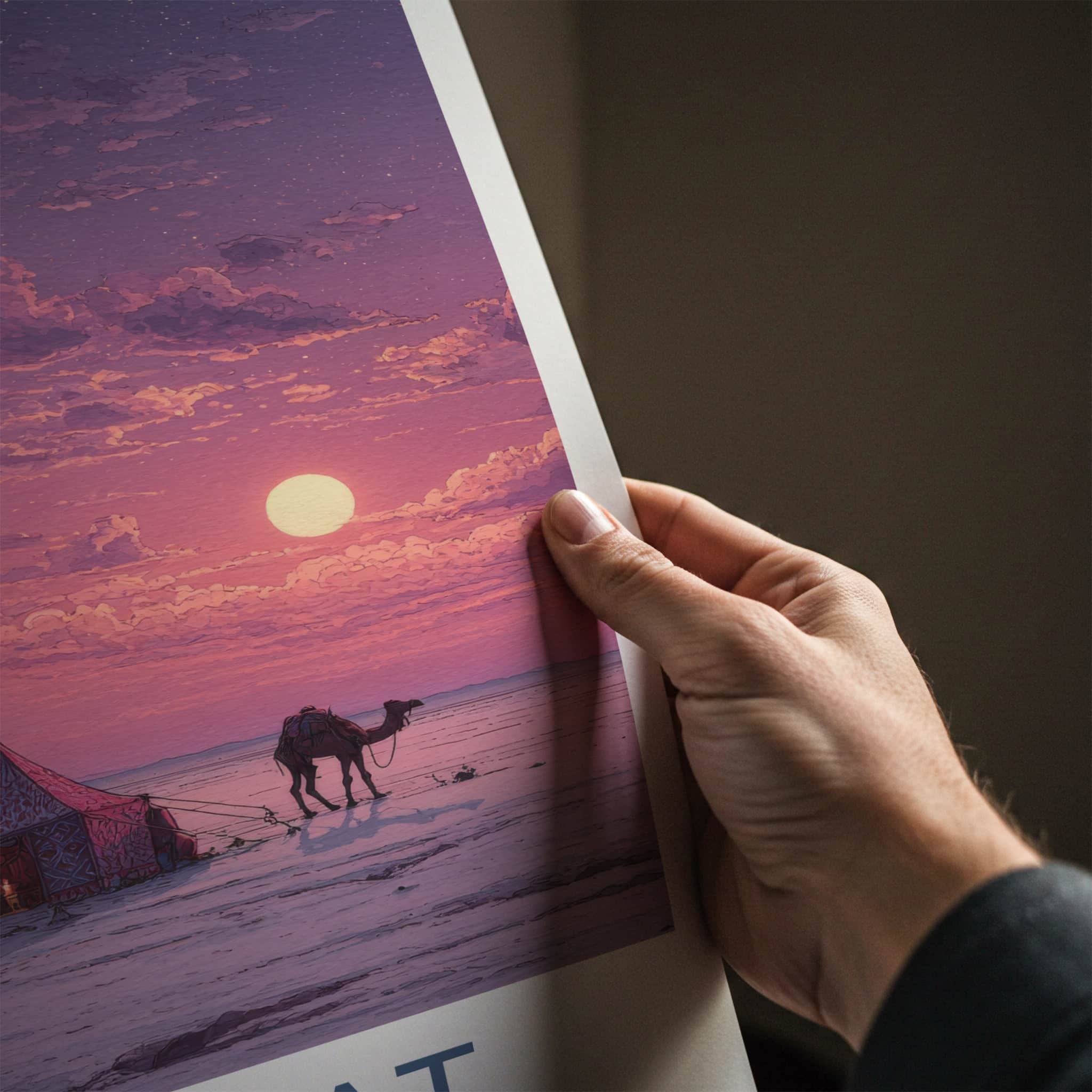 Gujarat Poster - India Travel Art - Rann Kutch Camp Home Decor