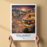 Gujarat Wall Art - Framed Cityscape Poster Featuring Indian