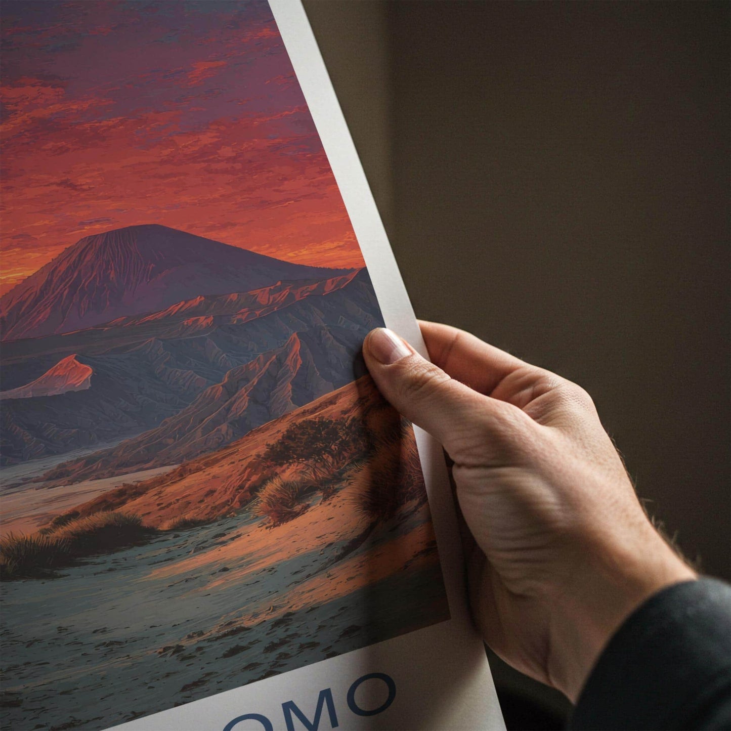 Gunung Bromo Poster - Indonesia Travel Print - Volcanic Sunrise Landscape Wall Decor