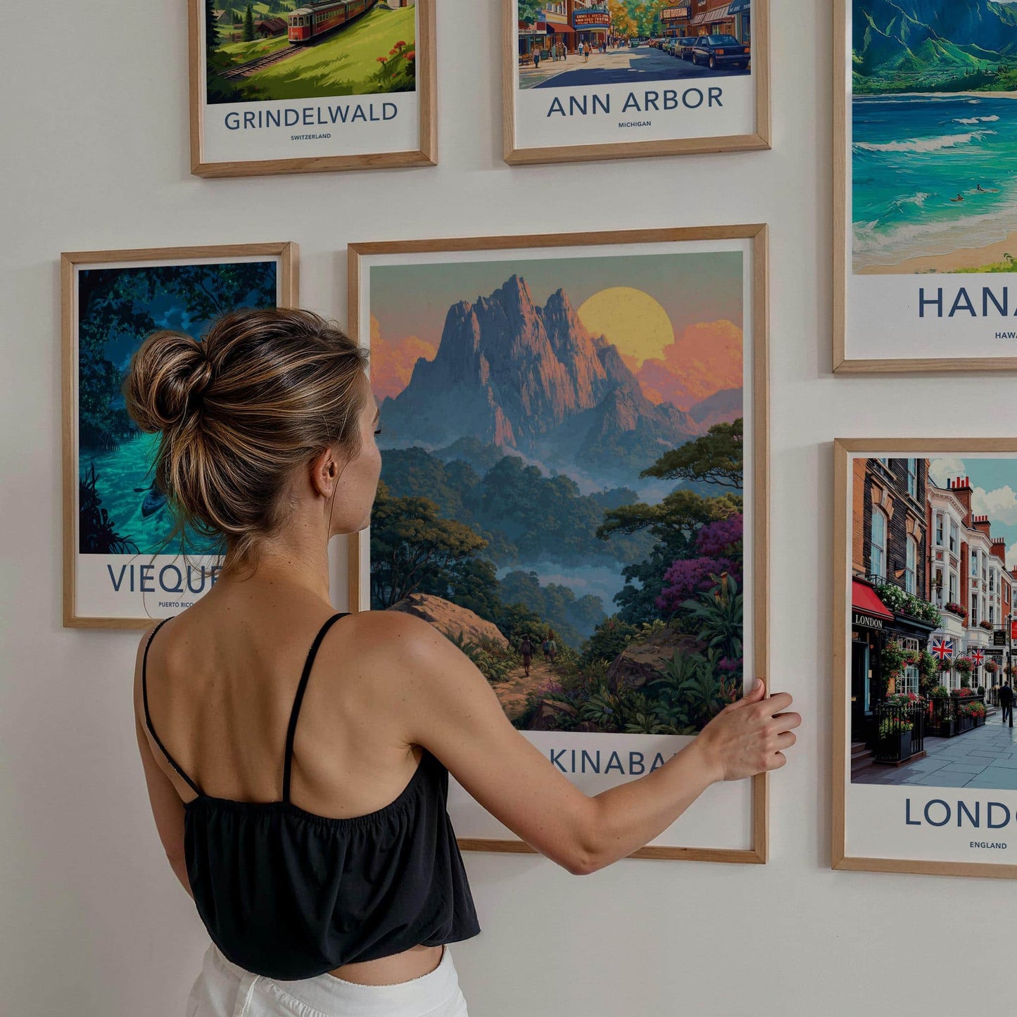Gunung Kinabalu Poster - Malaysia Travel Art - Lush Jungle Pathway Home Decor