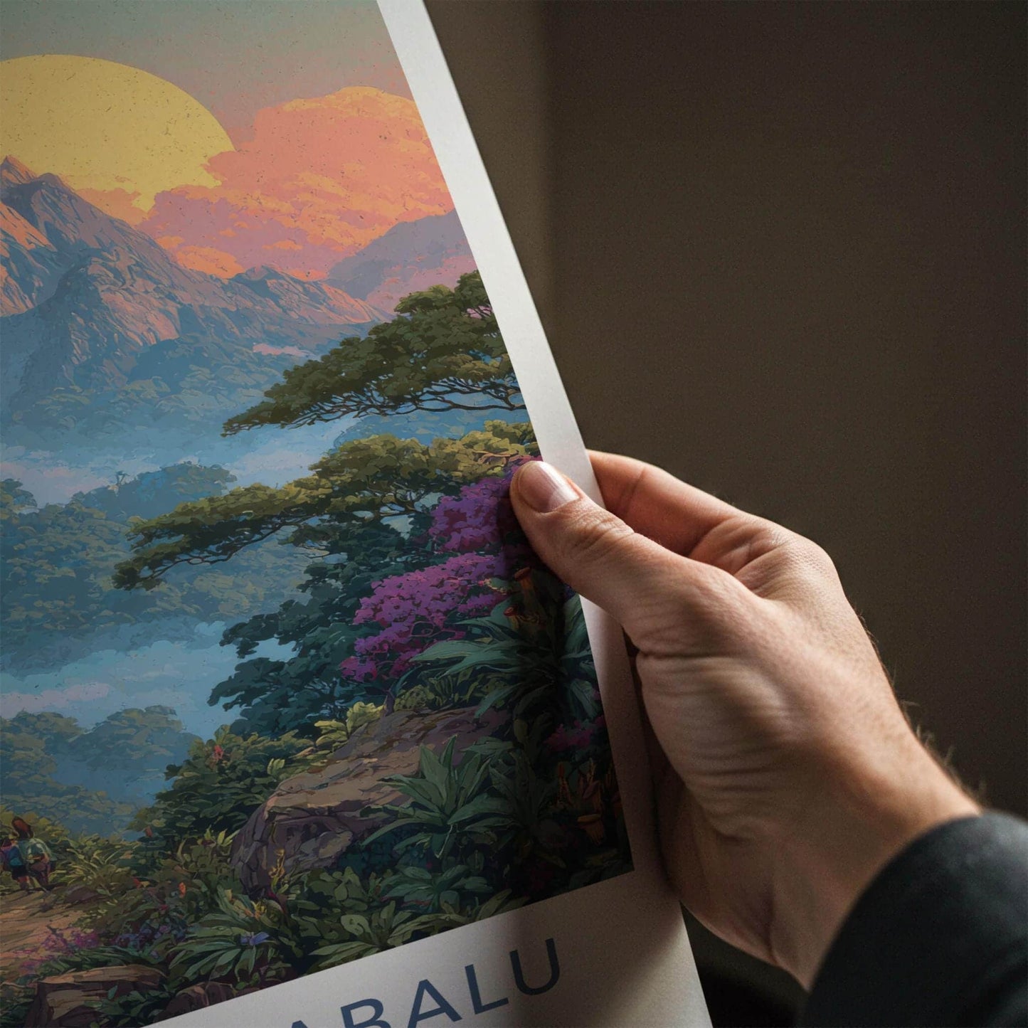 Gunung Kinabalu Poster - Malaysia Travel Art - Lush Jungle Pathway Home Decor