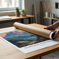 Gunung Kinabalu Poster - Malaysia Travel Art - Lush Jungle Pathway Home Decor