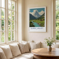 Gurez Valley Poster - India Fine Art - Jammu Kashmir Mountain River Valley Gift