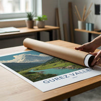 Gurez Valley Poster - India Fine Art - Jammu Kashmir Mountain River Valley Gift