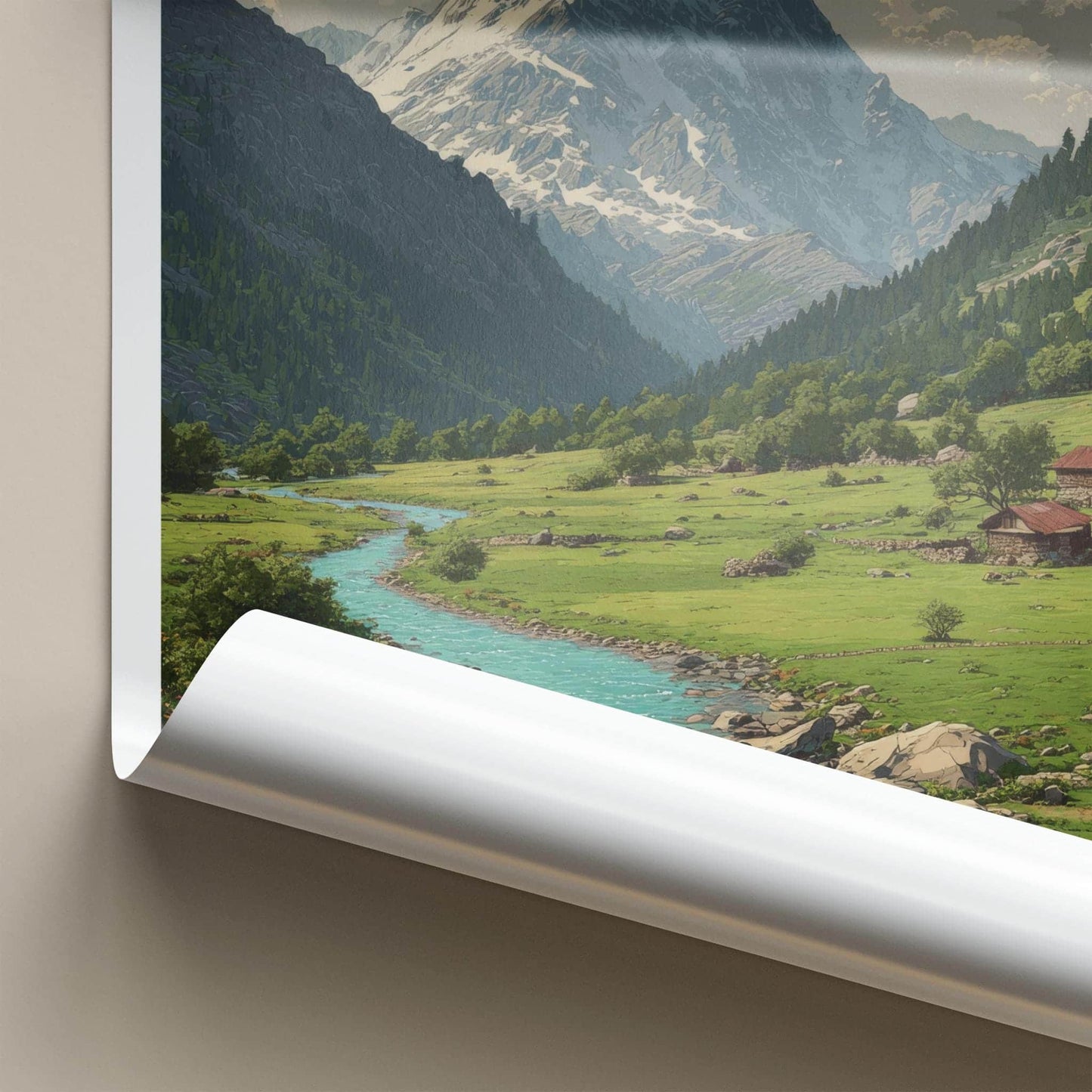 Gurez Valley Poster - India Fine Art - Jammu Kashmir Mountain River Valley Gift