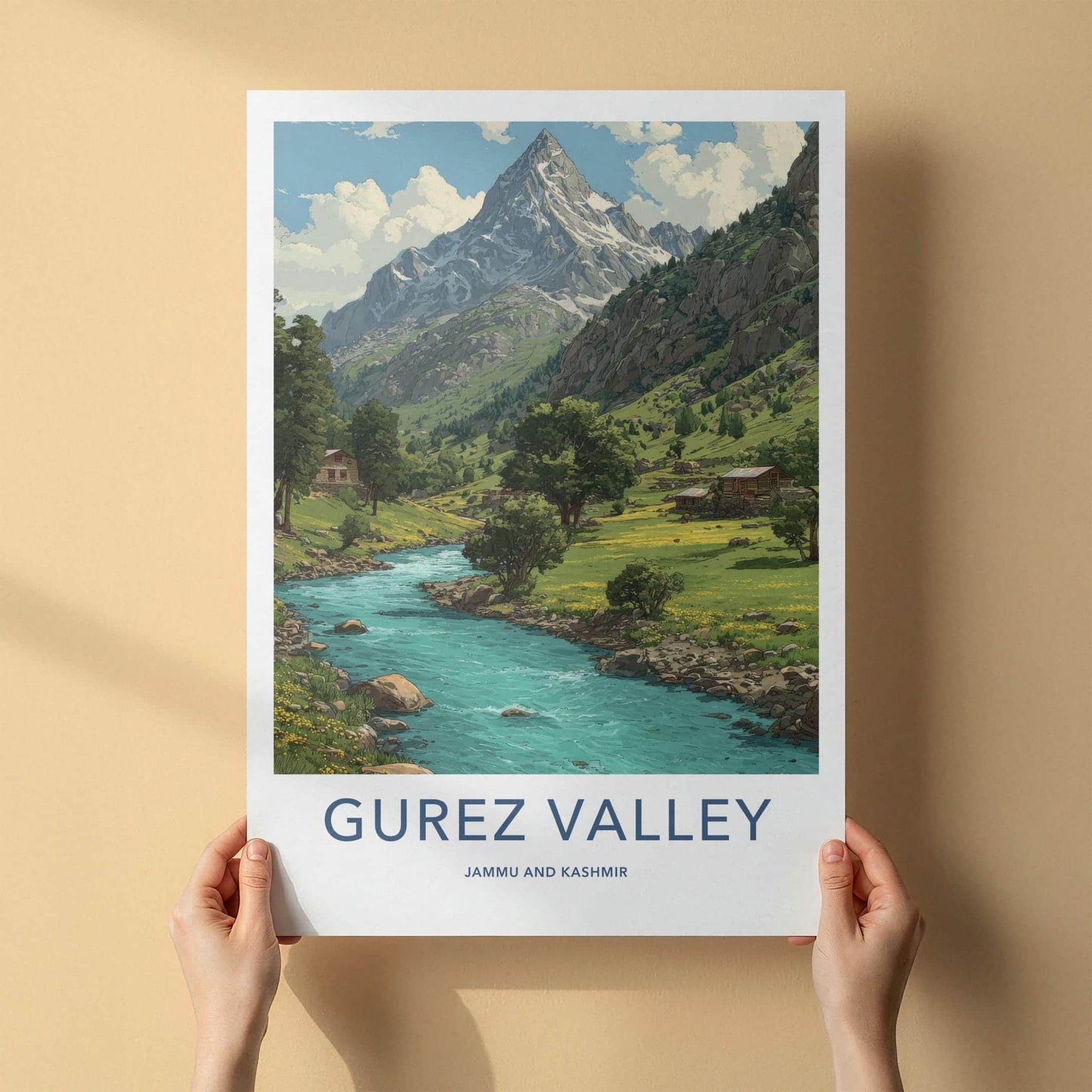 Gurez Valley Poster - India Scenic Art - Jammu And Kashmir Wall Decor