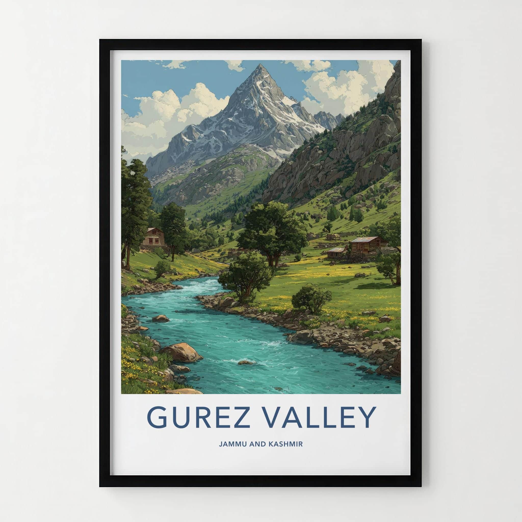 Gurez Valley Poster - India Scenic Art - Jammu And Kashmir Wall Decor