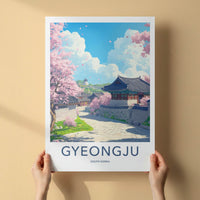 Gyeongju Poster - South Korea Travel Art - Cherry Blossoms Pathway Home Decor