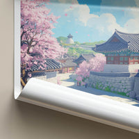 Gyeongju Poster - South Korea Travel Art - Cherry Blossoms Pathway Home Decor