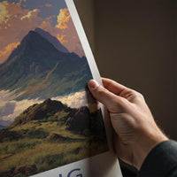 Ha Giang Poster - Vietnam Travel Art - Misty Mountain View Wall Decor