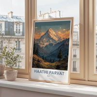 Haathi Parvat Poster - India Fine Art - Uttarakhand Himalayan Peak View Gift
