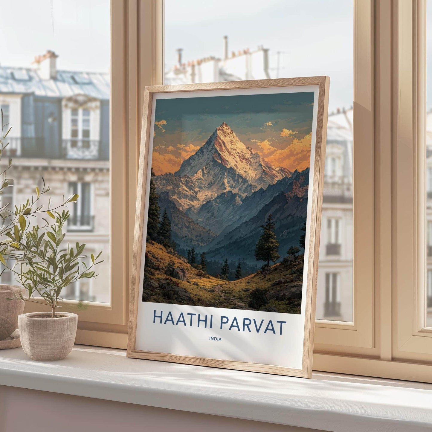 Haathi Parvat Poster - India Fine Art - Uttarakhand Himalayan Peak View Gift