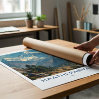 Haathi Parvat Poster - India Wall Art - Uttarakhand Grand Snow Mountain Gift