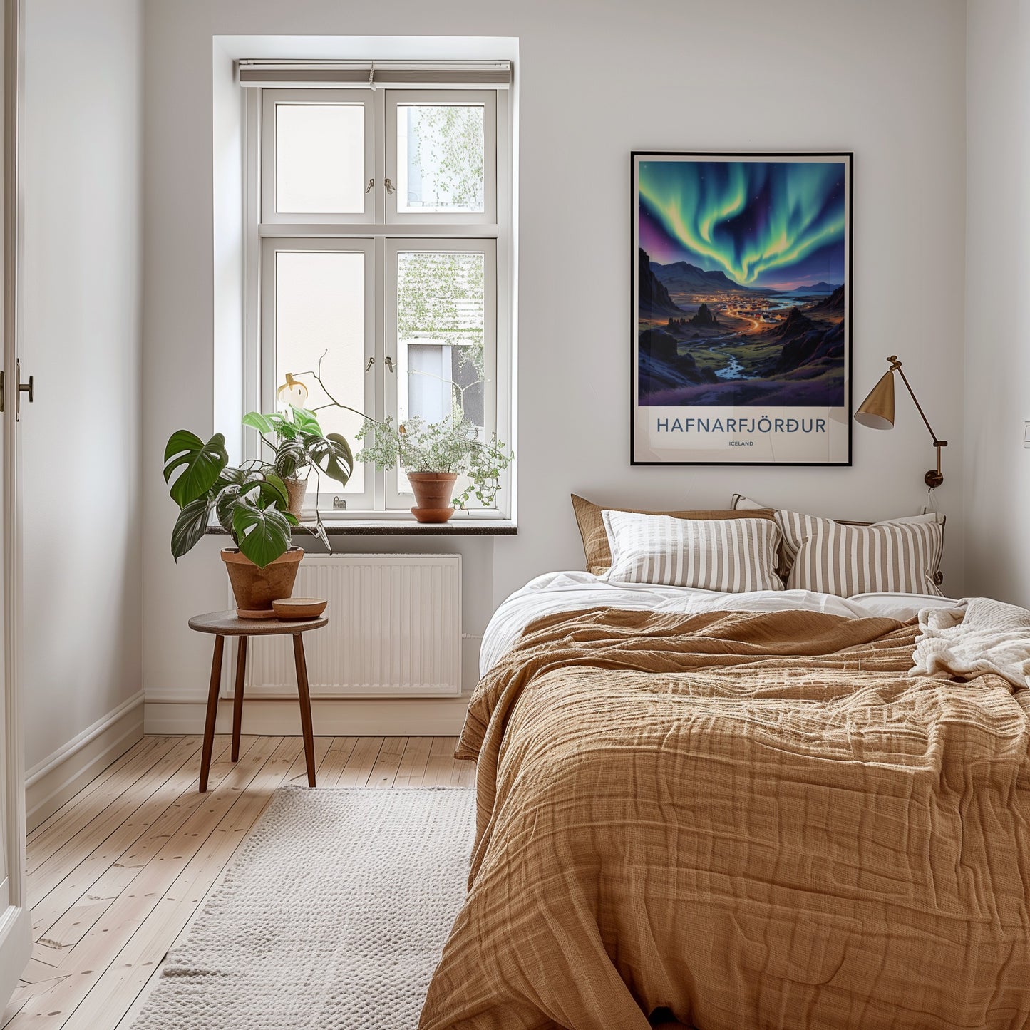 Hafnarfjordur Poster - Iceland Wall Art - Luminous Sky Hues Home Decor