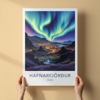 Hafnarfjordur Poster - Iceland Wall Art - Luminous Sky Hues Home Decor
