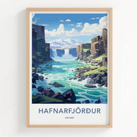 Hafnarfjörður Poster - Iceland Wall Art With Serene Mountain