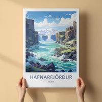 Hafnarfjörður Poster - Iceland Wall Art With Serene Mountain