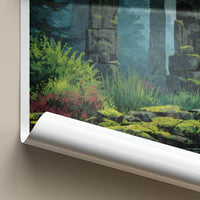 Haida Gwaii Poster - Canada Travel Art - Mossy Stone Pillars Home Decor