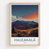 Haleakala Poster - Hawaii Scenic Art - Twilight Volcanic View Home Decor