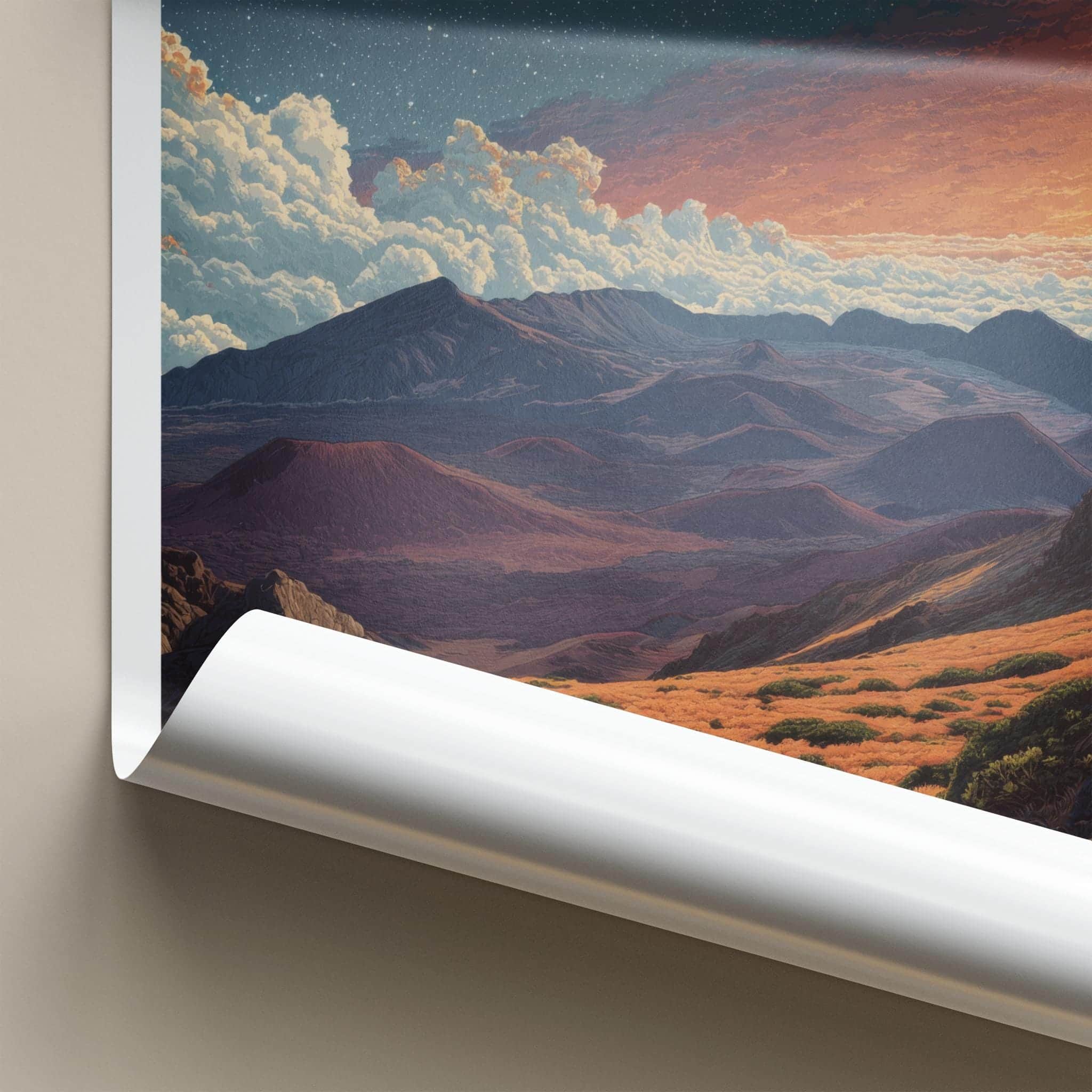 Haleakala Poster - Hawaii Scenic Art - Twilight Volcanic View Home Decor