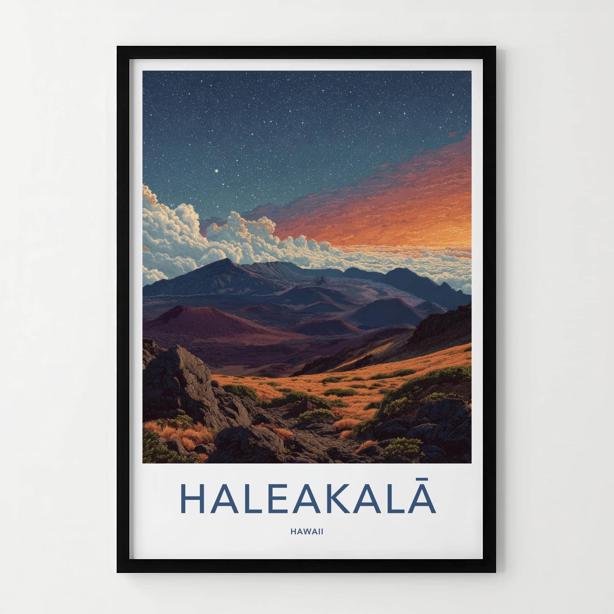 Haleakala Poster - Hawaii Scenic Art - Twilight Volcanic View Home Decor