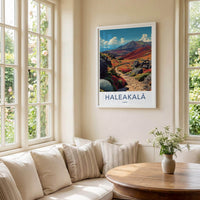 Haleakala Poster - Hawaii Travel Art - Red Volcanic Landscape Home Decor