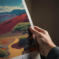 Haleakala Poster - Hawaii Travel Art - Vibrant Volcanic Crater Home Decor
