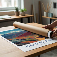 Haleakala Poster - Hawaii Travel Art - Vibrant Volcanic Crater Home Decor
