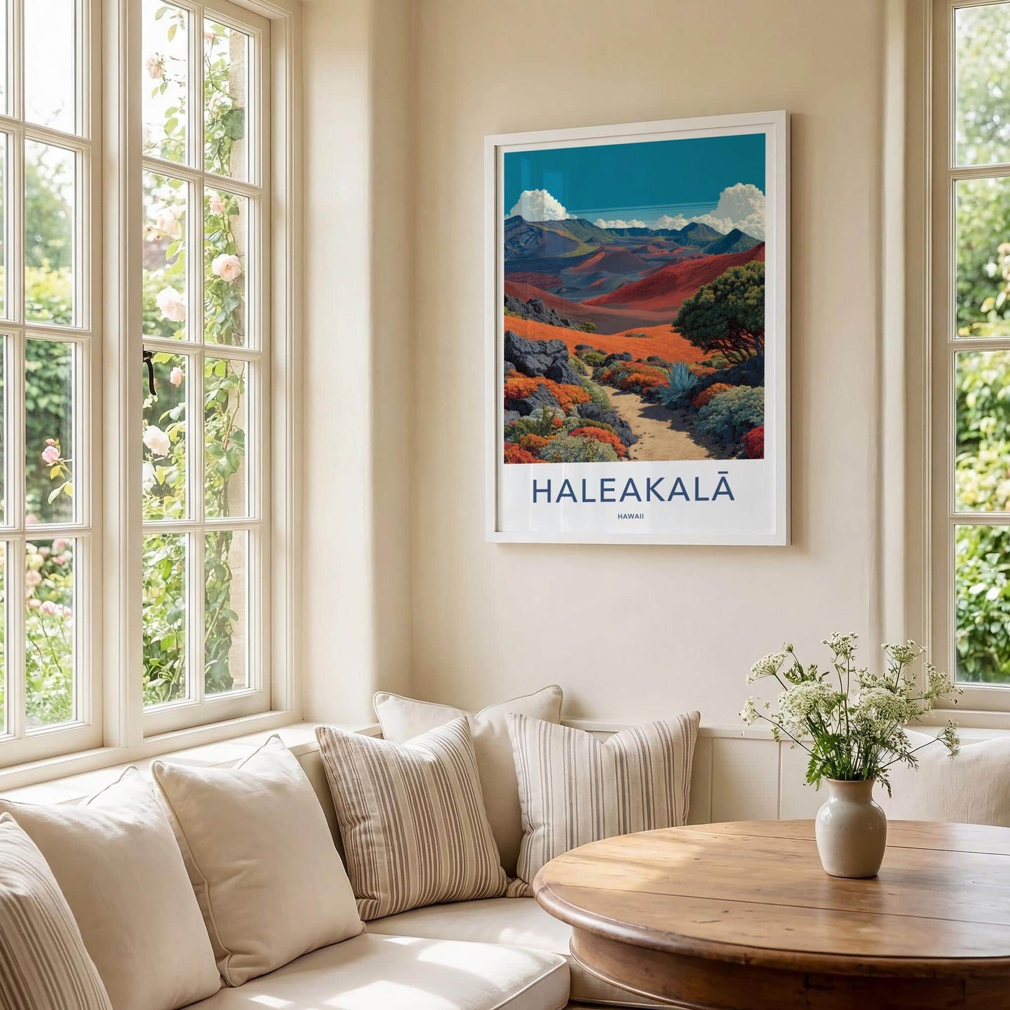 Haleakala Poster - Hawaii Travel Art - Vivid Crater Scene Wall Decor