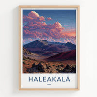Haleakala Poster - Hawaii Wall Art - Sunset Cloudscape Craters Home Decor
