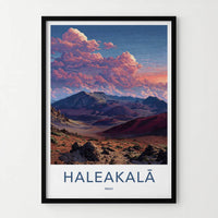 Haleakala Poster - Hawaii Wall Art - Sunset Cloudscape Craters Home Decor