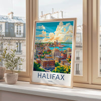Halifax Poster - Canada Framed Print - Vibrant Coastal Cityscape Framed Decor
