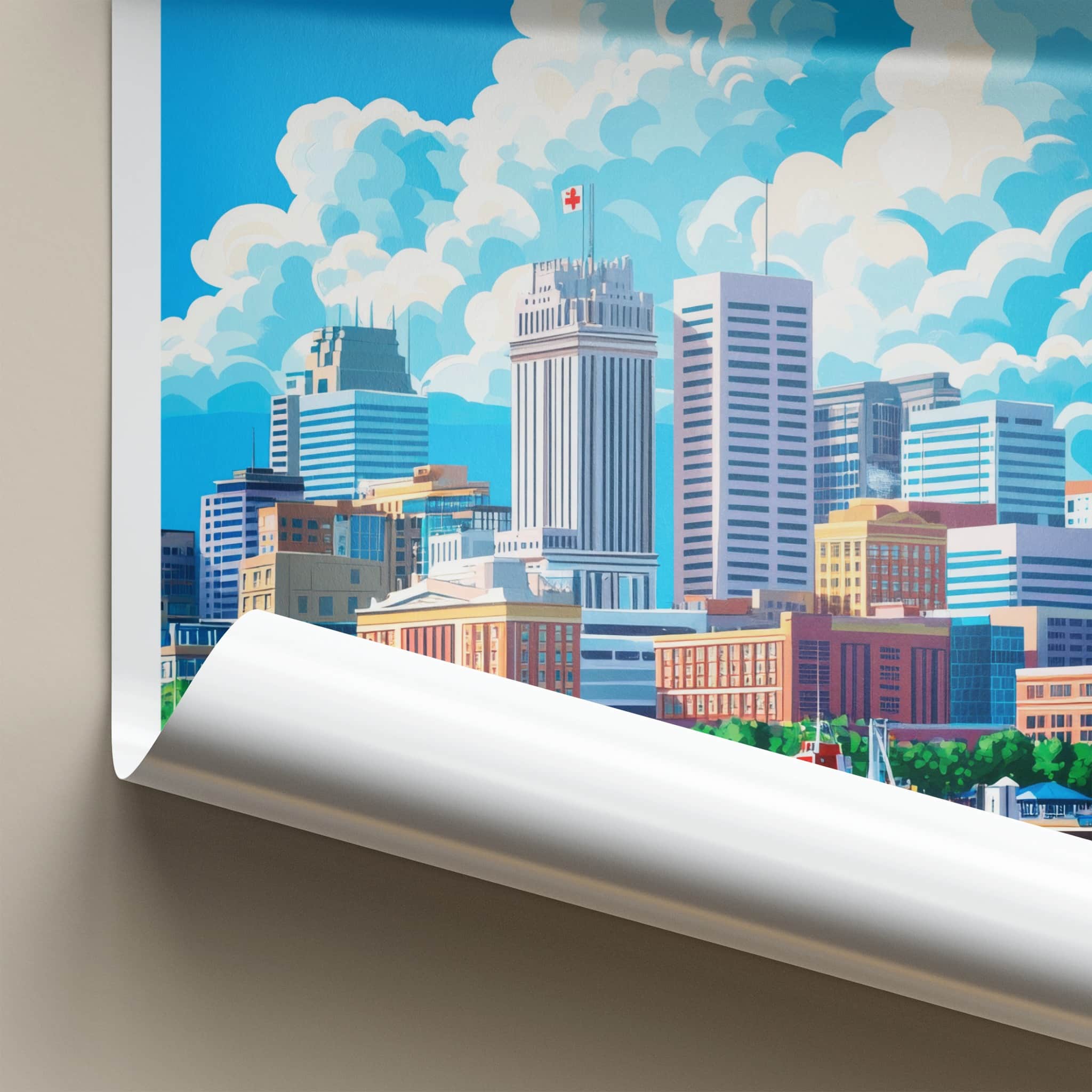 Halifax Poster - Canada Travel Art - Vibrant Harbor Skyline Home Decor