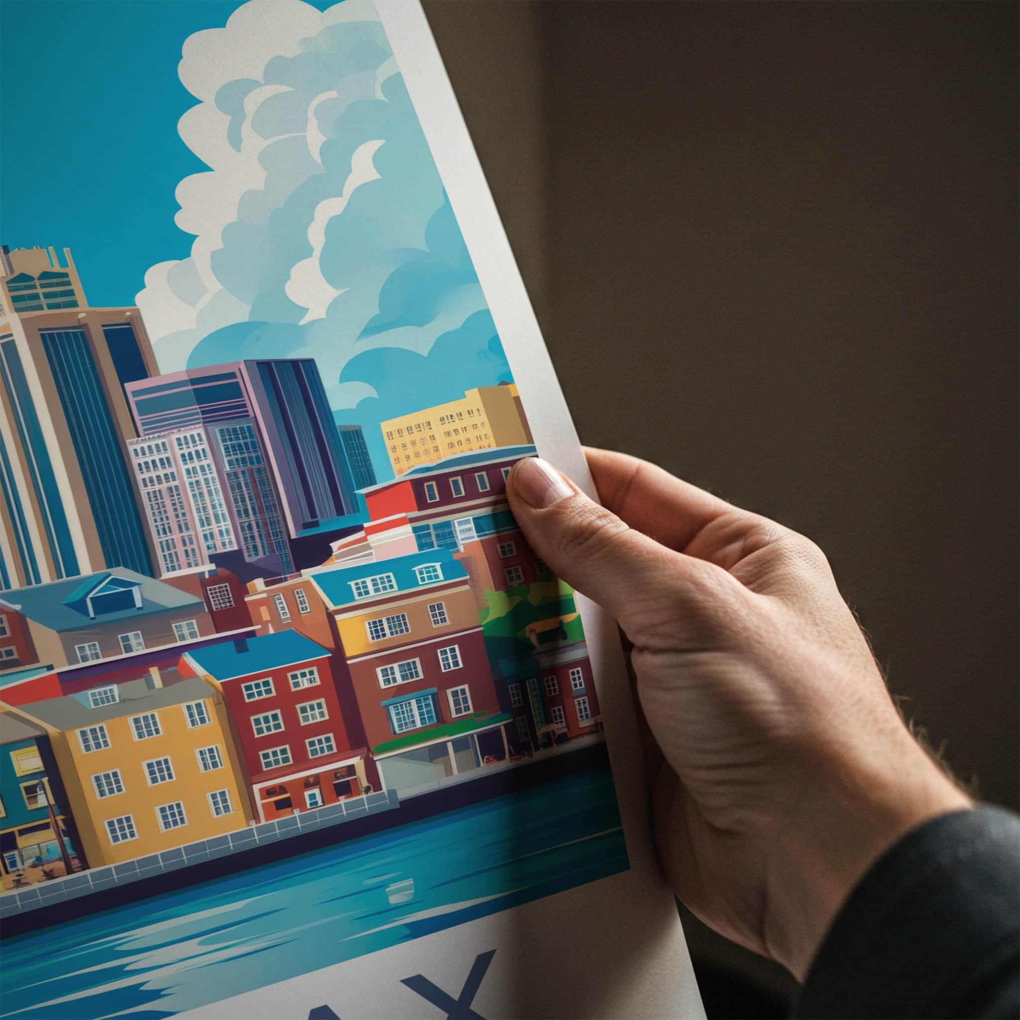 Halifax Poster - Canada Travel Art - Vibrant Port Cityscape Home Decor